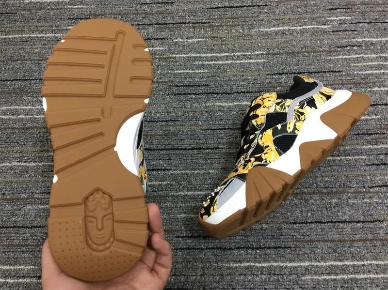 Versace Sneakers High Quality Yellow Brown Whtie Men Women 6