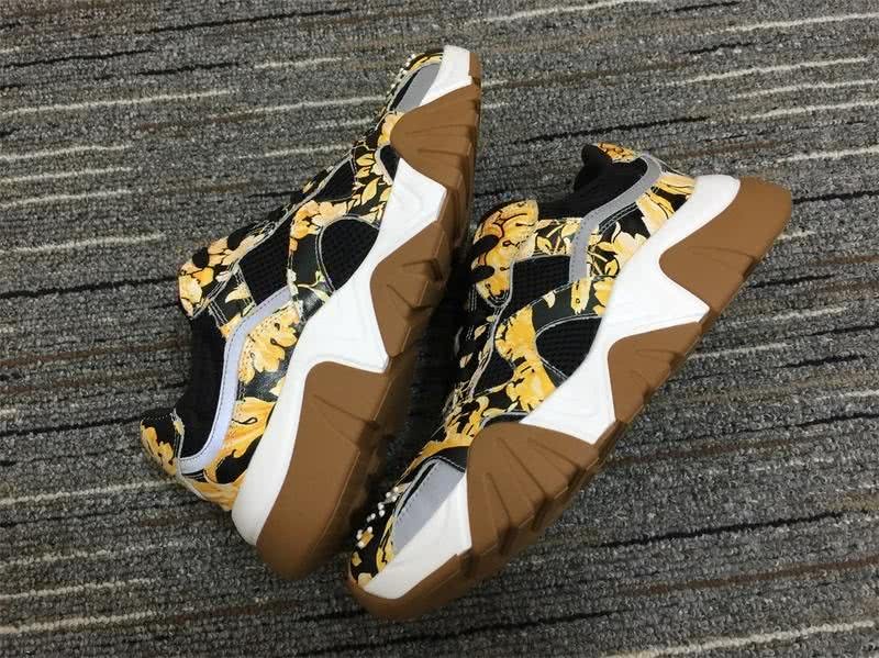 Versace Sneakers High Quality Yellow Brown Whtie Men Women 7