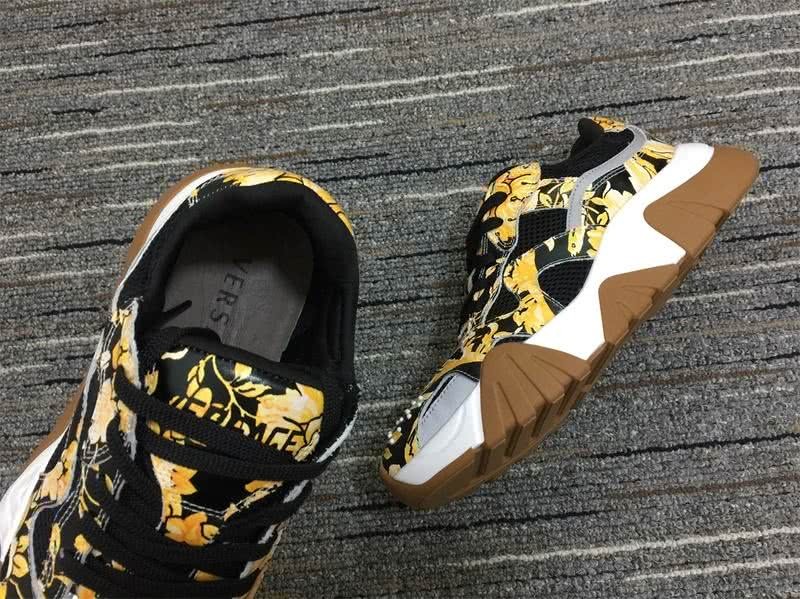Versace Sneakers High Quality Yellow Brown Whtie Men Women 8