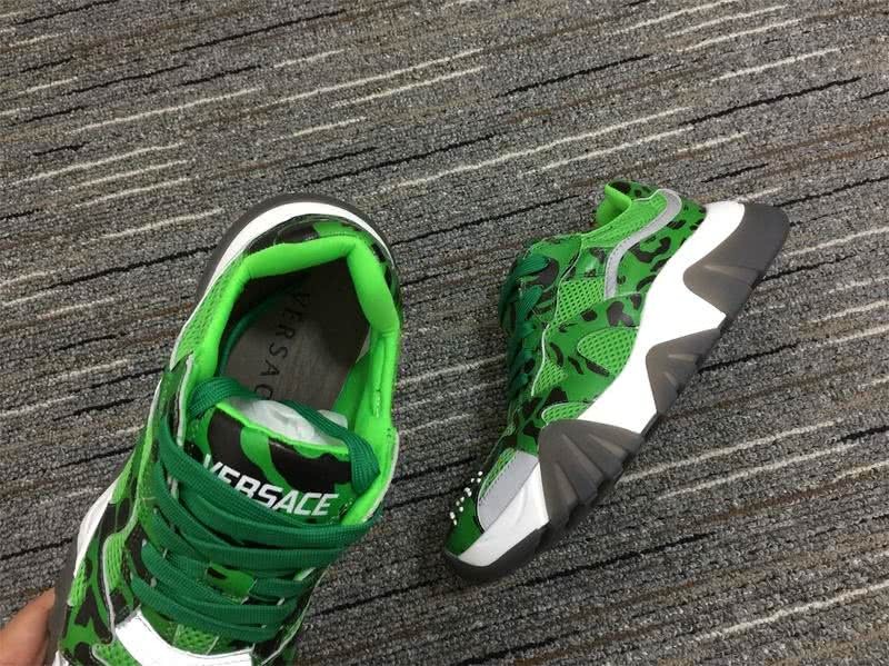 Versace Sneakers High Quality Green Black White Grey Men Women 8