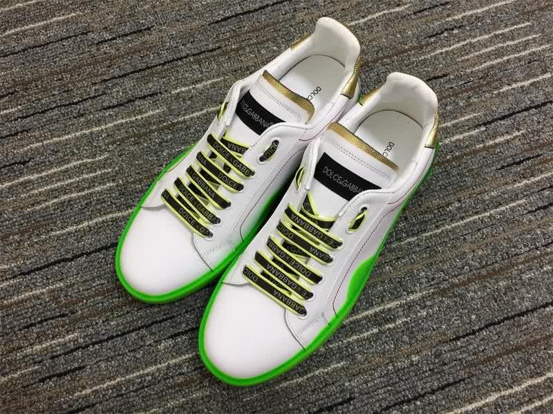 Dolce&Gabbana Portofino Sneakers White Green And Black Men Women 1