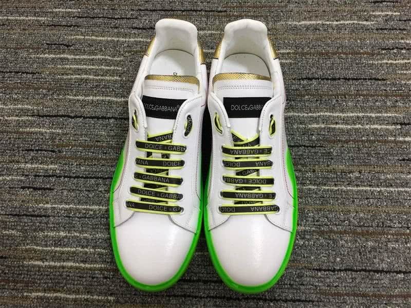 Dolce&Gabbana Portofino Sneakers White Green And Black Men Women 2