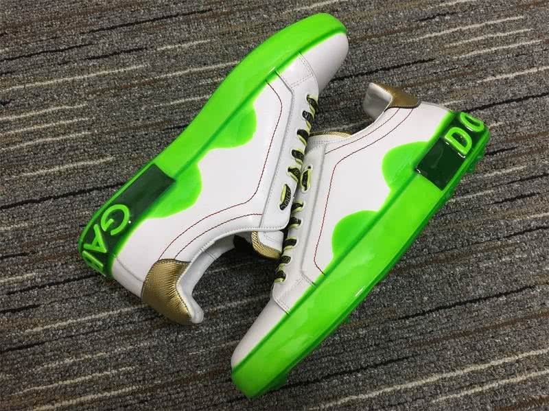 Dolce&Gabbana Portofino Sneakers White Green And Black Men Women 4
