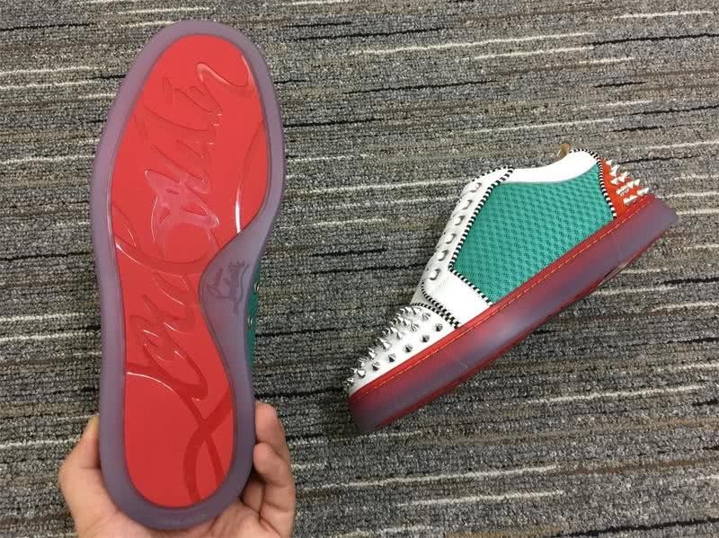 Christian Louboutin Sneakers Low Top White Green Men Women 4