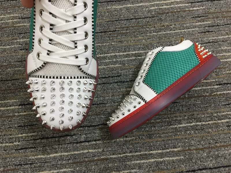 Christian Louboutin Sneakers Low Top White Green Men Women 7