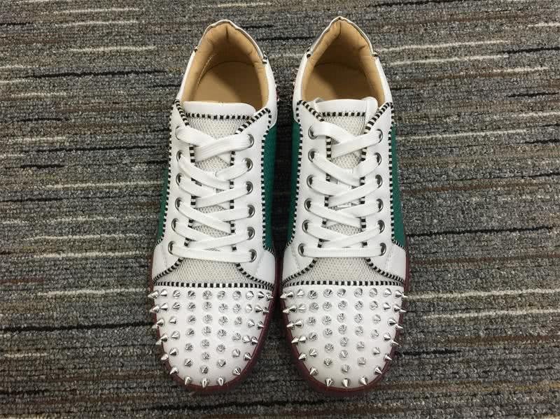 Christian Louboutin Sneakers Low Top White Green Men Women 8