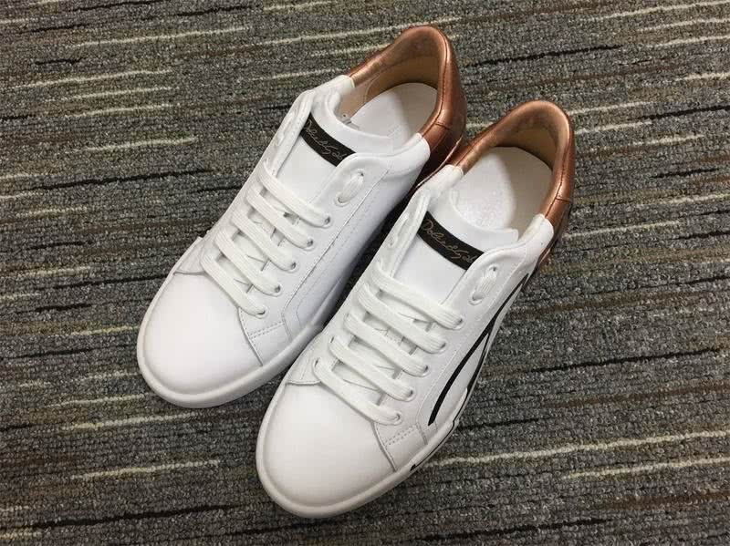 Dolce&Gabbana Portofino Sneakers White Golden And Black Men Women 1