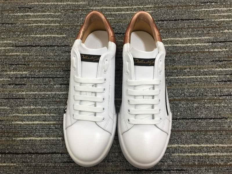 Dolce&Gabbana Portofino Sneakers White Golden And Black Men Women 2