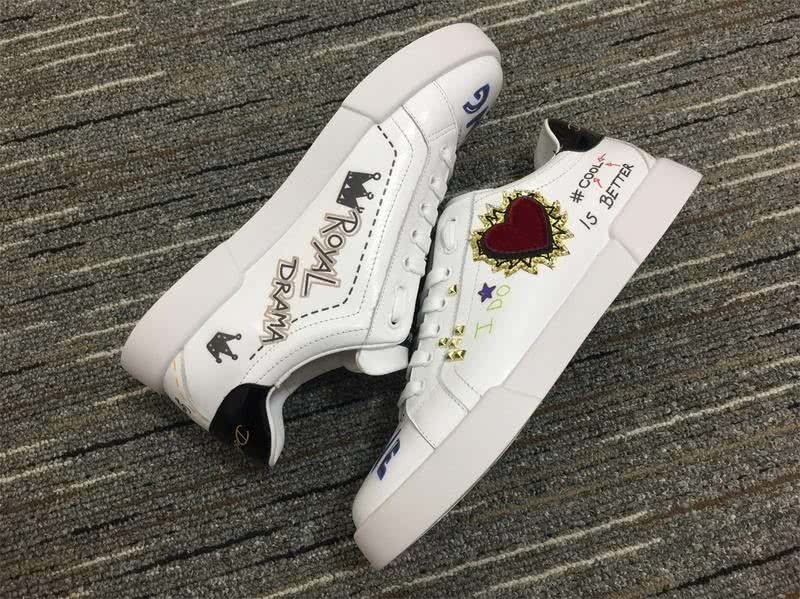 Dolce&Gabbana Portofino Sneakers White Red Purple And Black Men Women 4