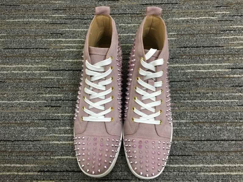 Christian Louboutin Sneakers High Top All Rivets Purple Men Women 3