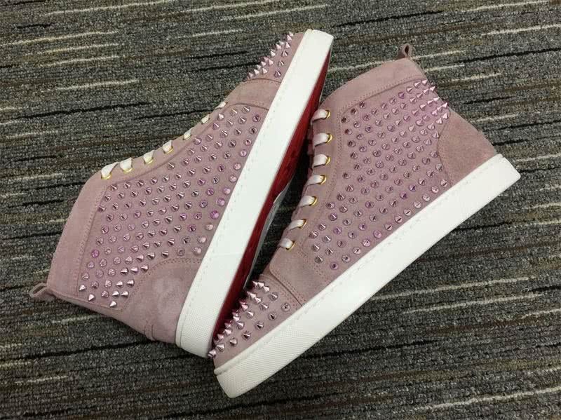 Christian Louboutin Sneakers High Top All Rivets Purple Men Women 7
