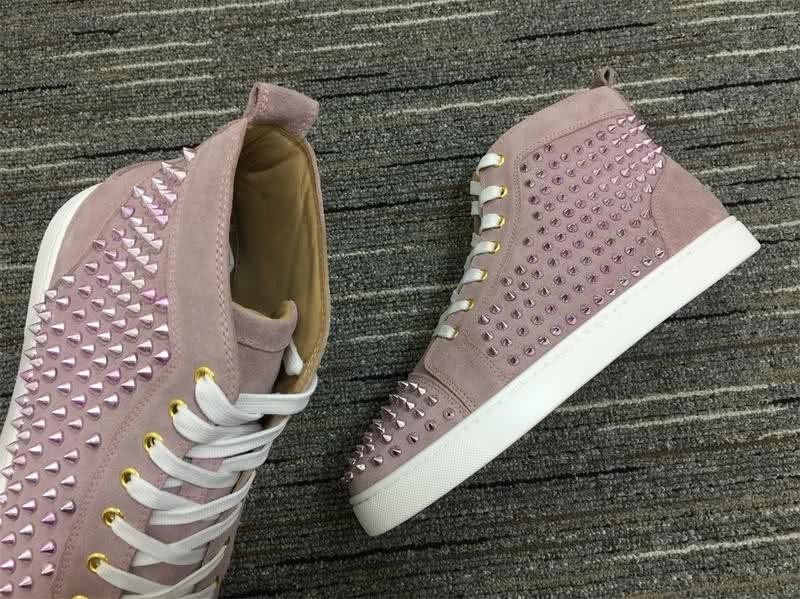 Christian Louboutin Sneakers High Top All Rivets Purple Men Women 8