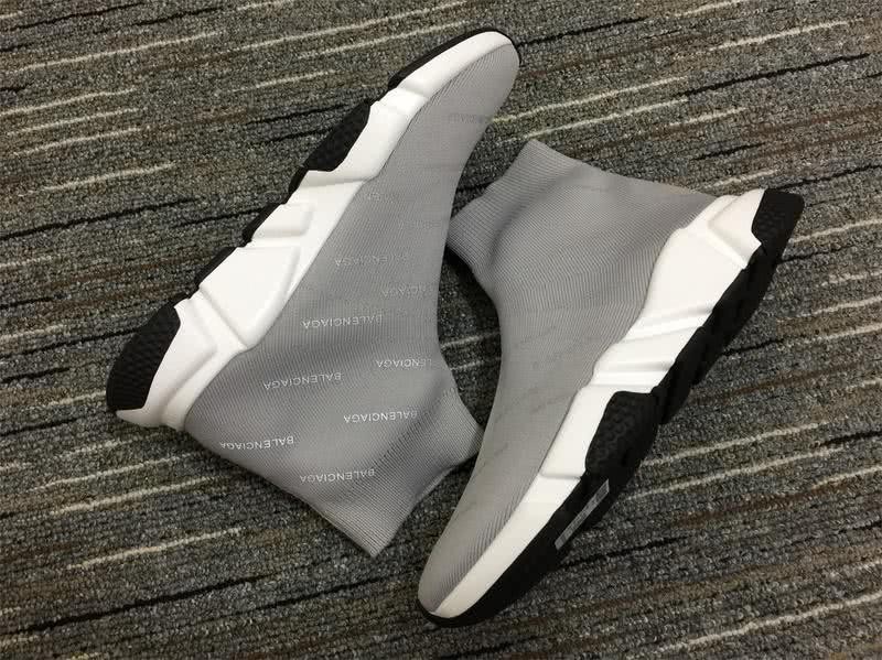 Balenciaga Speed Trainers Grey And White Men Women 5