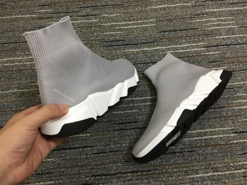 Balenciaga Speed Trainers Grey And White Men Women 6