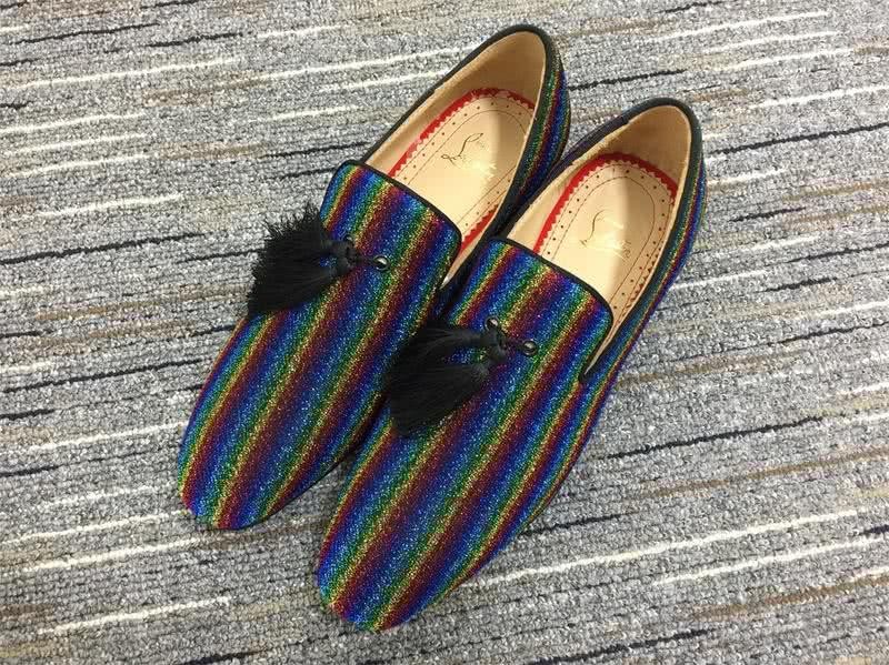 Christian Louboutin Loafers Blue Yellow Brown Men 2