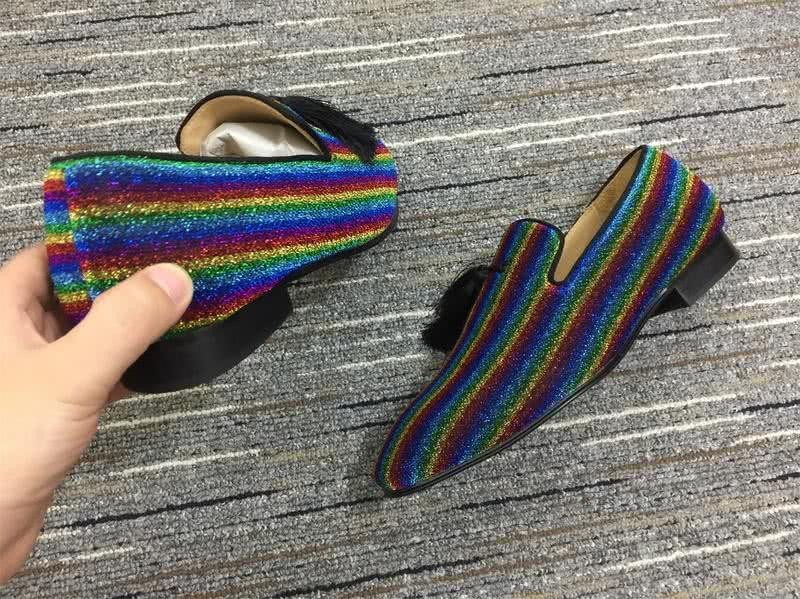 Christian Louboutin Loafers Blue Yellow Brown Men 5