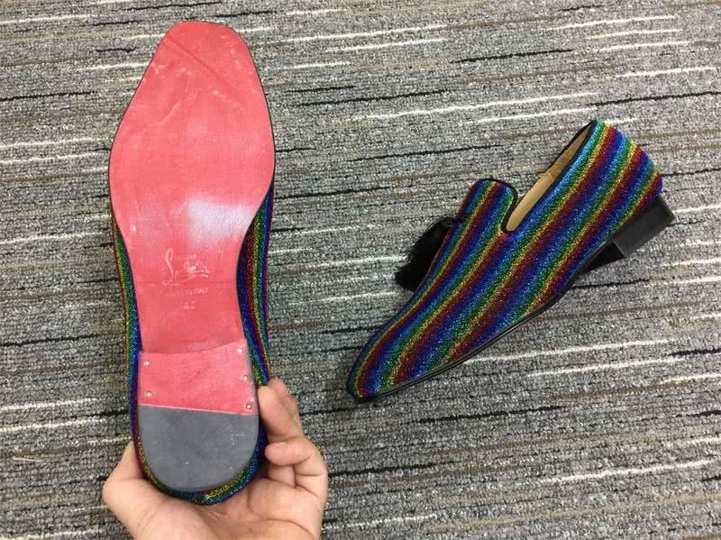 Christian Louboutin Loafers Blue Yellow Brown Men 6