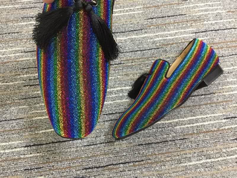 Christian Louboutin Loafers Blue Yellow Brown Men 9