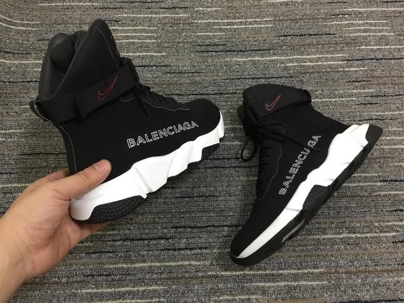 Balenciaga x Nike Speed Trainers Black And White Men Women 5