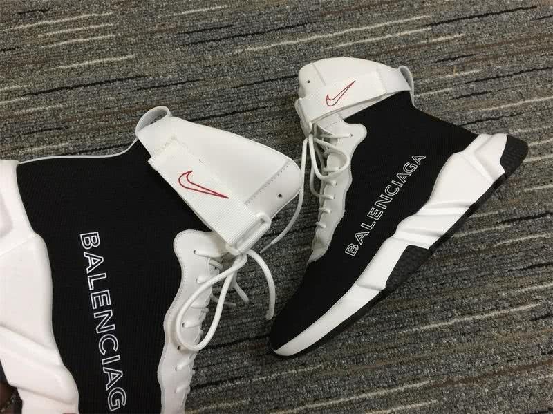 Balenciaga x Nike Speed Trainers Black And White Men Women 8