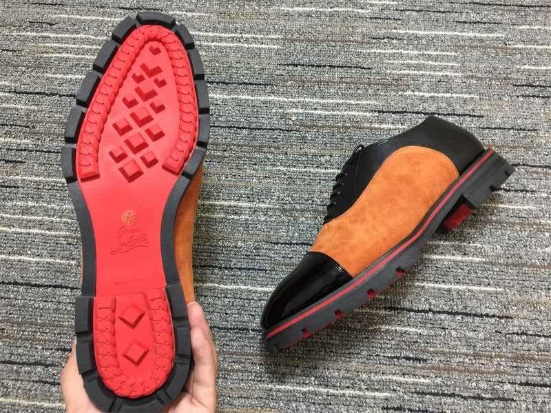 Christian Louboutin Loafers Suede Black Orange Men 6