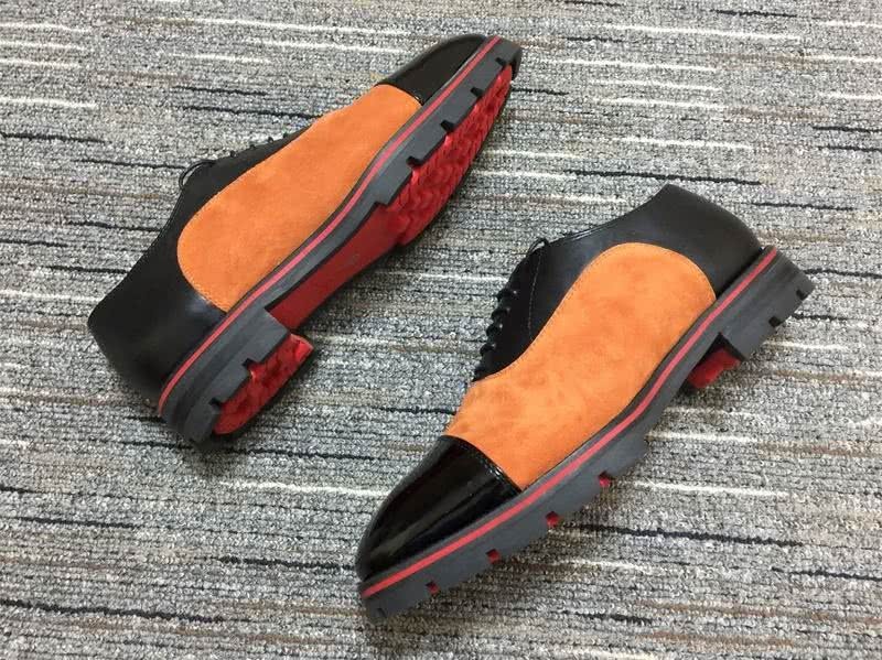Christian Louboutin Loafers Suede Black Orange Men 7