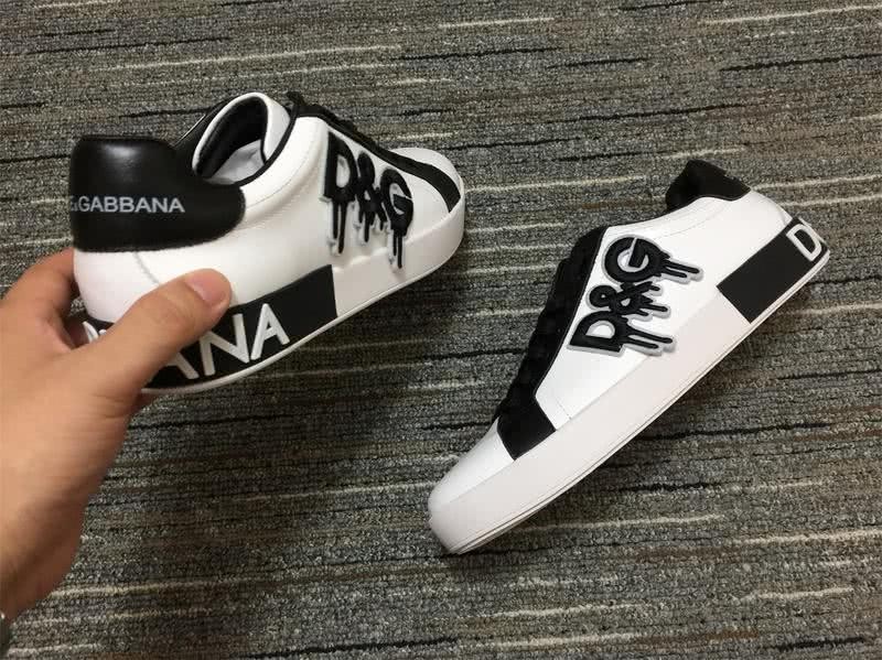 Dolce&Gabbana Portofino Sneakers White Black Men Women 5