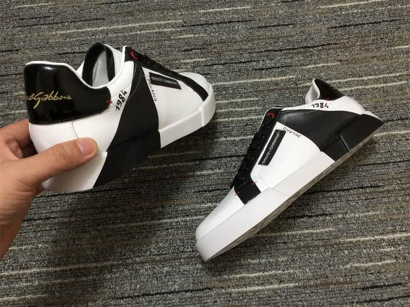 Dolce&Gabbana Portofino Sneakers White Black Men Women 5