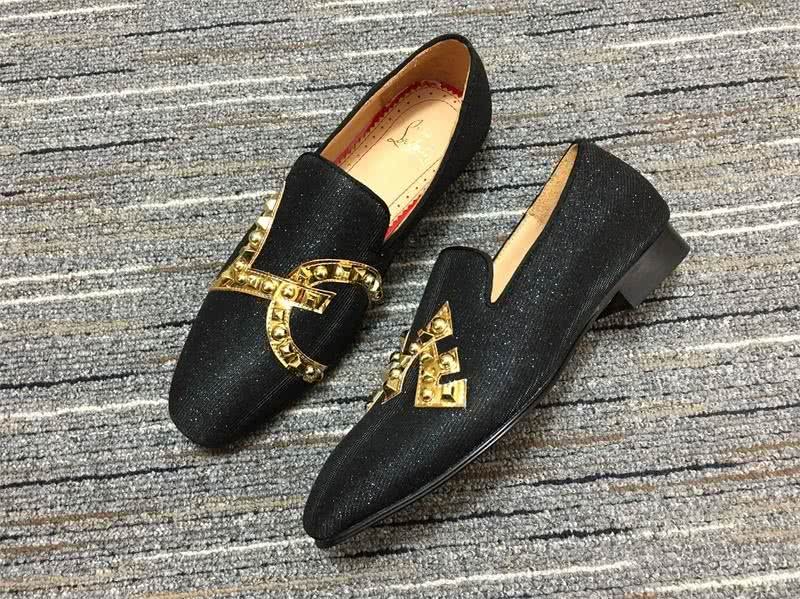 Christian Louboutin Loafers Black Golden Men 1