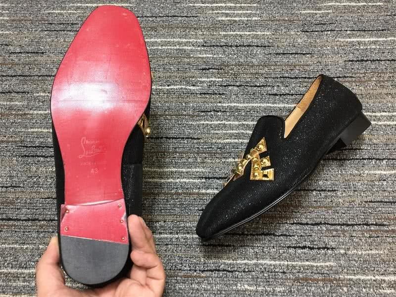 Christian Louboutin Loafers Black Golden Men 6