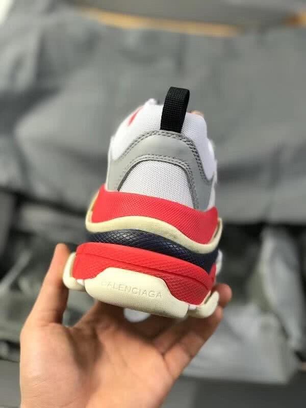 Balenciaga Triple S Sports Shoes White Red Grey Men Women 6