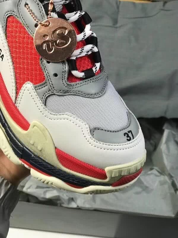 Balenciaga Triple S Sports Shoes White Red Grey Men Women 9