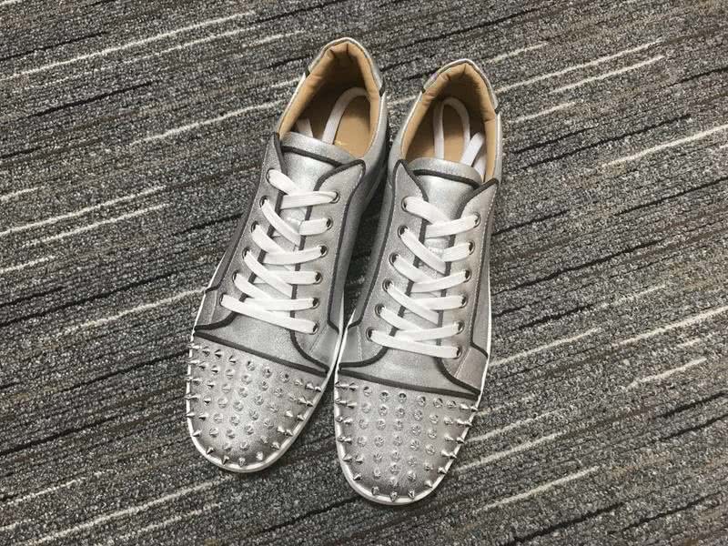 Christian Louboutin Sneakers Low Top Silver Men Women 6
