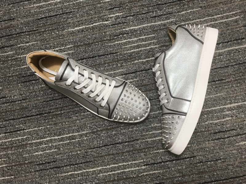 Christian Louboutin Sneakers Low Top Silver Men Women 8