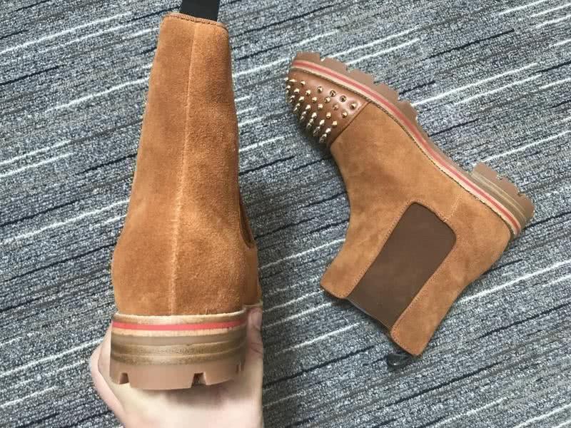 Christian Louboutin Boots Suede Rivets Brown Men 3