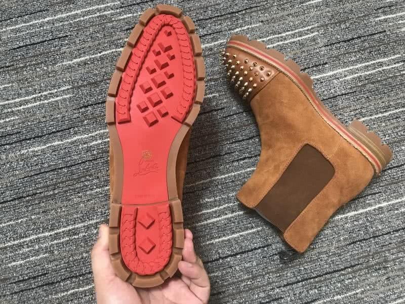 Christian Louboutin Boots Suede Rivets Brown Men 4