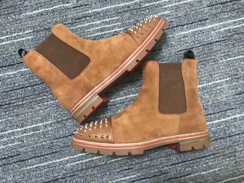 Christian Louboutin Boots Suede Rivets Brown Men 5