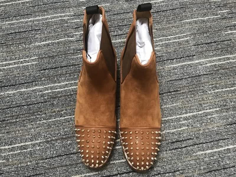Christian Louboutin Boots Suede Rivets Brown Men 7