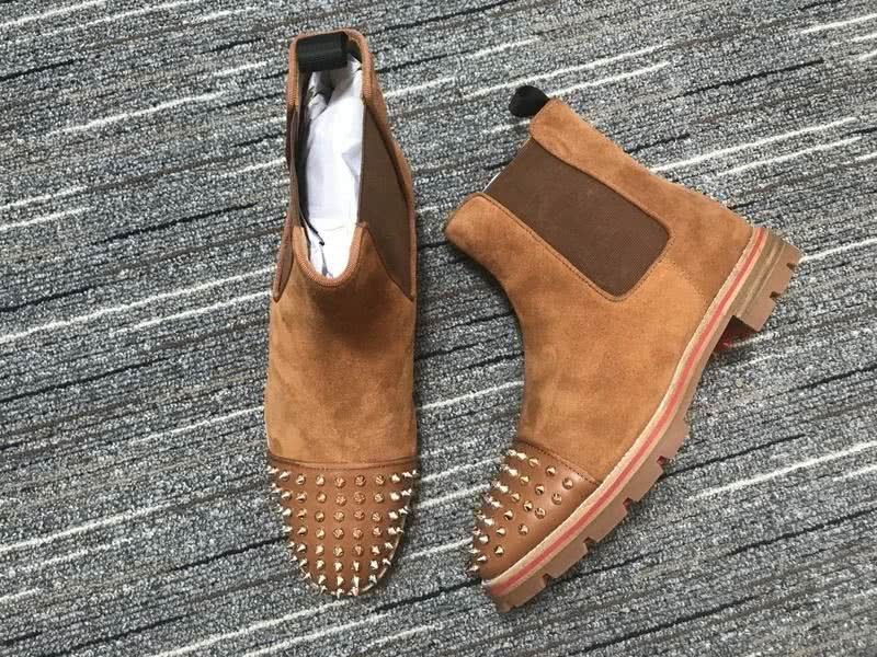 Christian Louboutin Boots Suede Rivets Brown Men 1