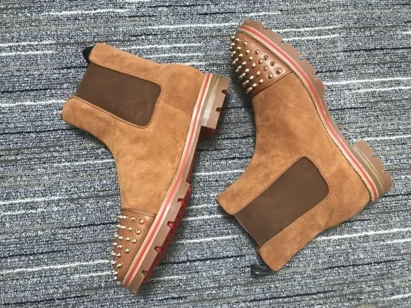 Christian Louboutin Boots Suede Rivets Brown Men 9