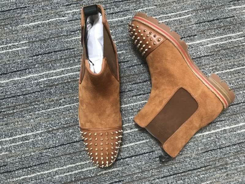 Christian Louboutin Boots Suede Rivets Brown Men 10