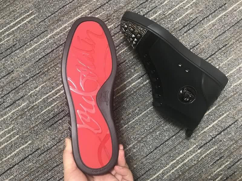 Christian Louboutin Sneakers High Top Rivets Black Men Women 4