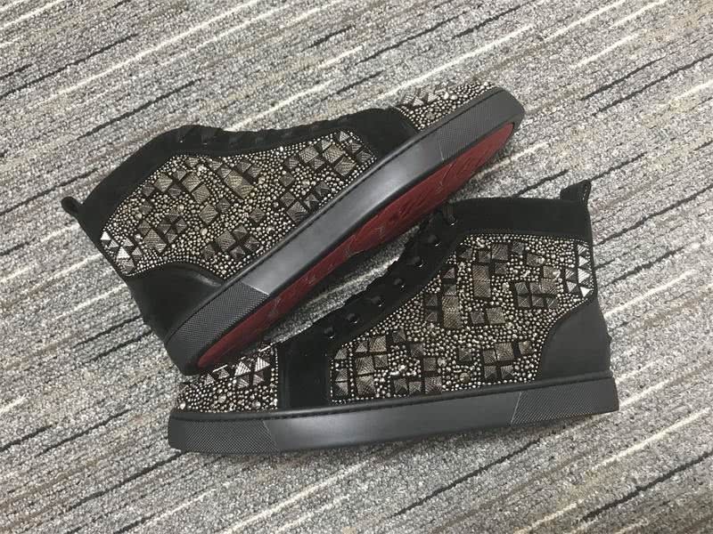 Christian Louboutin Sneakers High Top Rivets Black Men Women 5