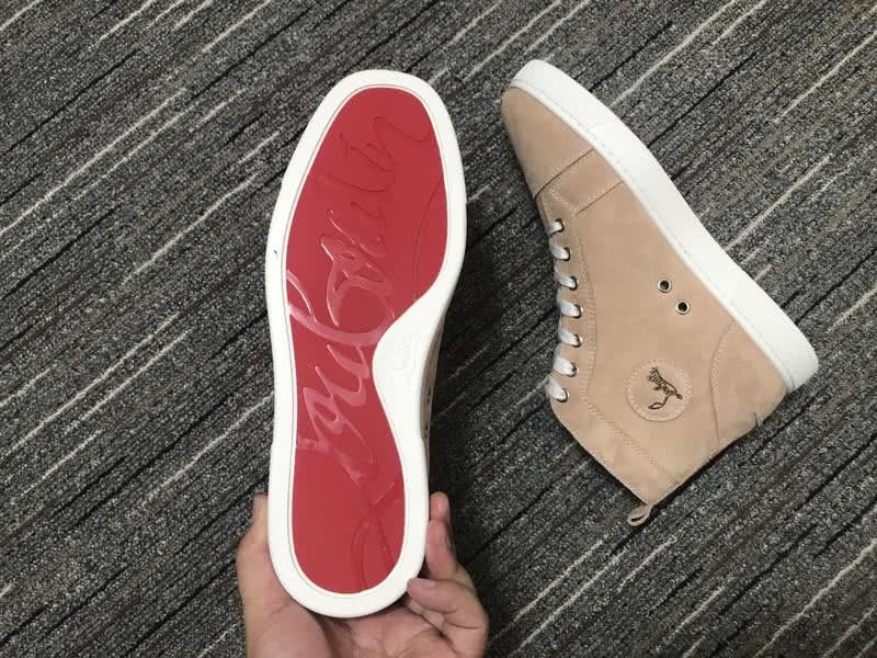 Christian Louboutin Sneakers High Top Suede Nude Men Women 1