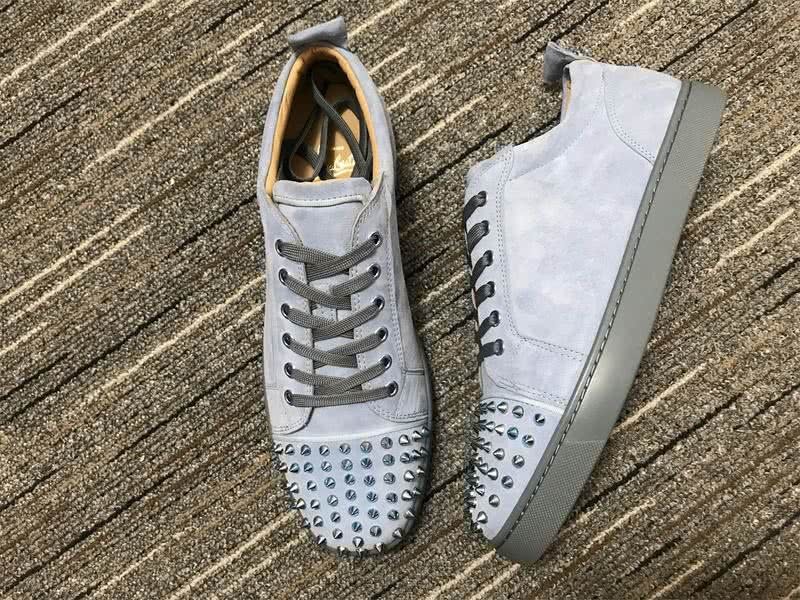 Christian Louboutin Sneakers Rivets Grey Men Women 1
