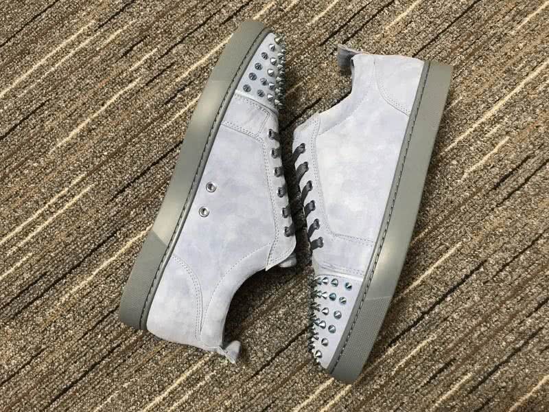Christian Louboutin Sneakers Rivets Grey Men Women 9