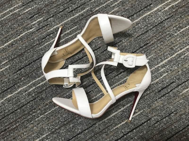 Christian Louboutin Sandals High Heels White Women 3