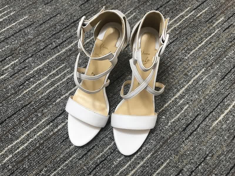 Christian Louboutin Sandals High Heels White Women 4