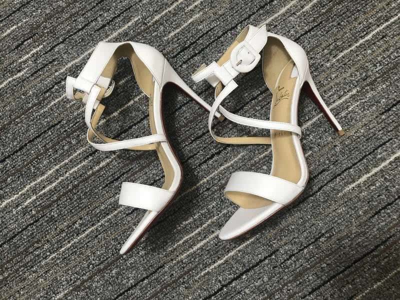 Christian Louboutin Sandals High Heels White Women 6