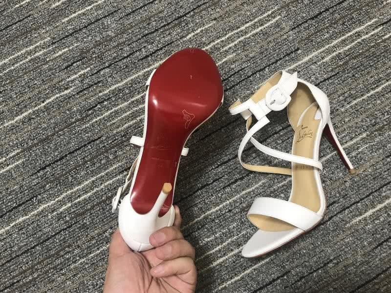 Christian Louboutin Sandals High Heels White Women 8